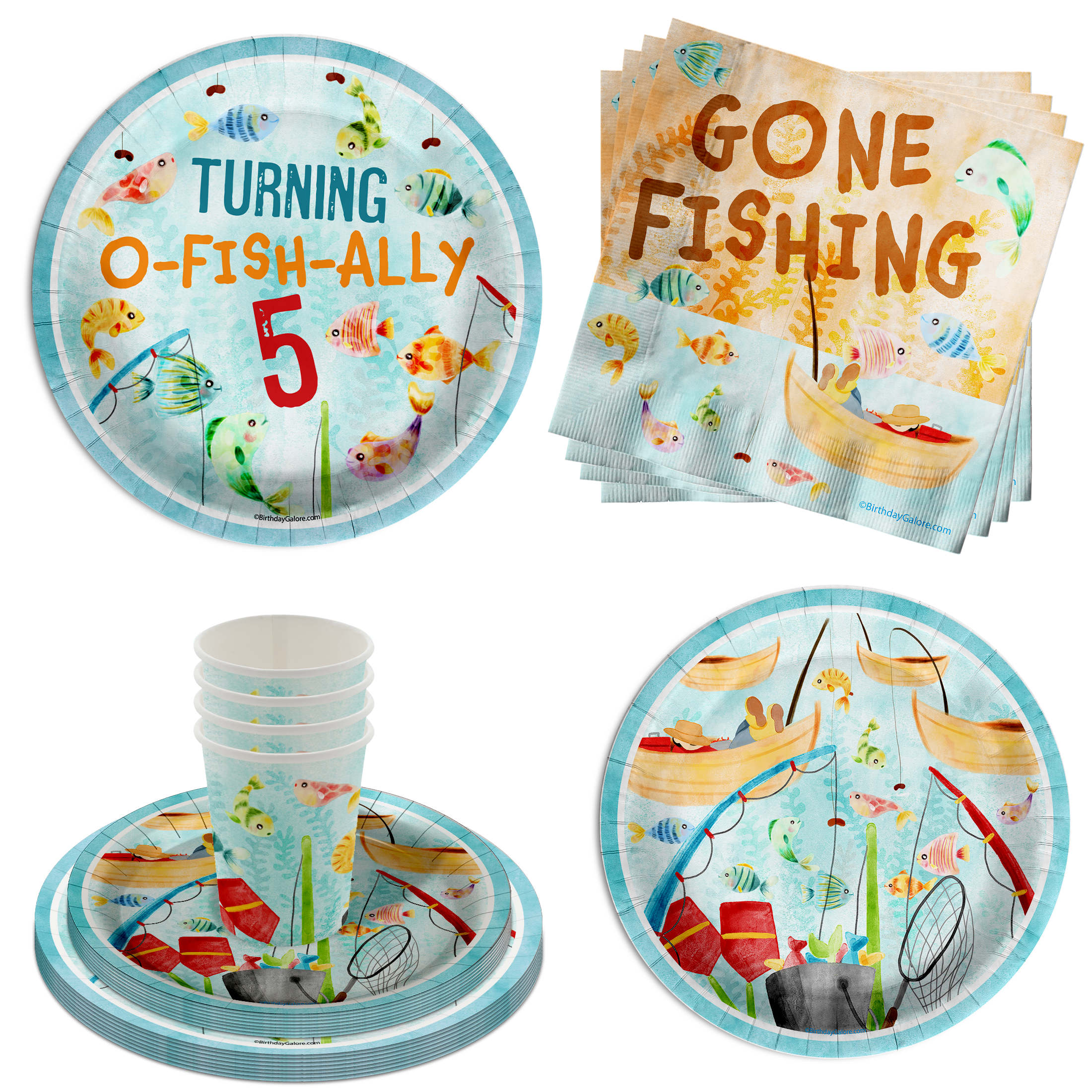 GONE FISHING PARTY Cups - Fishing Party Fishing Party Favors