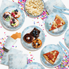 Little Snowflake on The Way Boy's Baby Shower Party Supplies 64 Piece Tableware Set Includes Large 9" Paper Plates Dessert Plates, Cups and Napkins Kit for 16