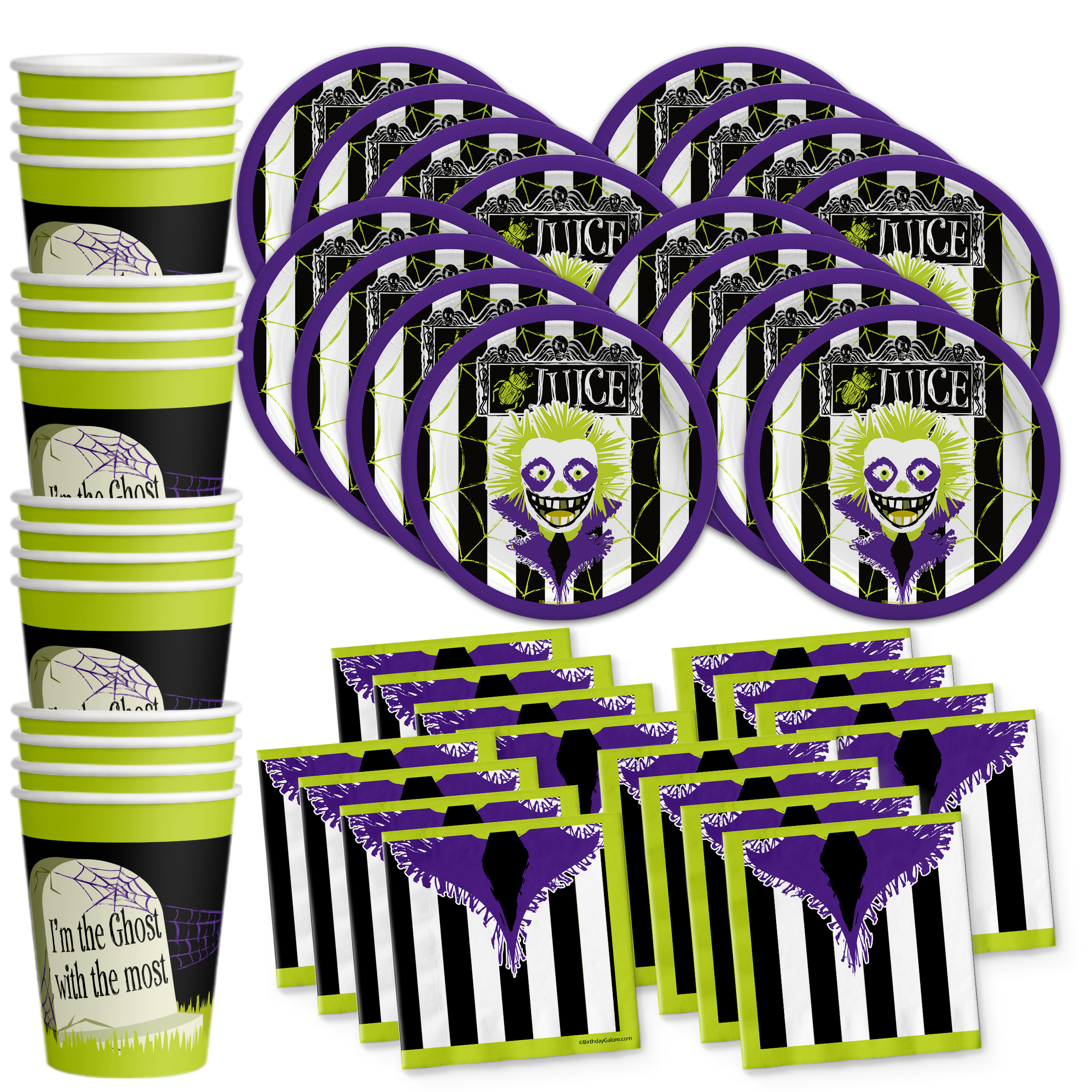 Beatlejuice Party Tableware Kit For 16 Guests