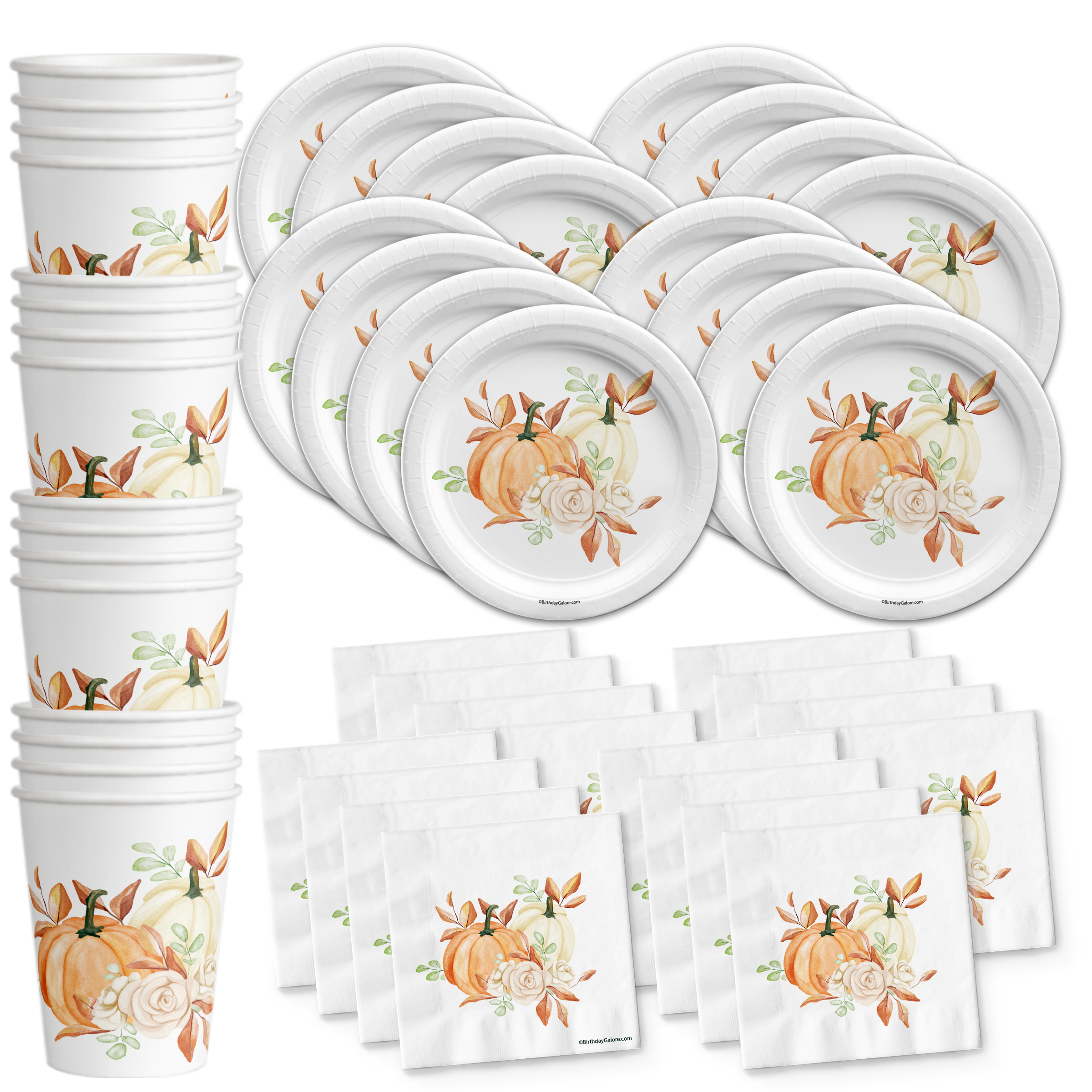 Pumpkin Patch Party Tableware Kit For 16 Guests