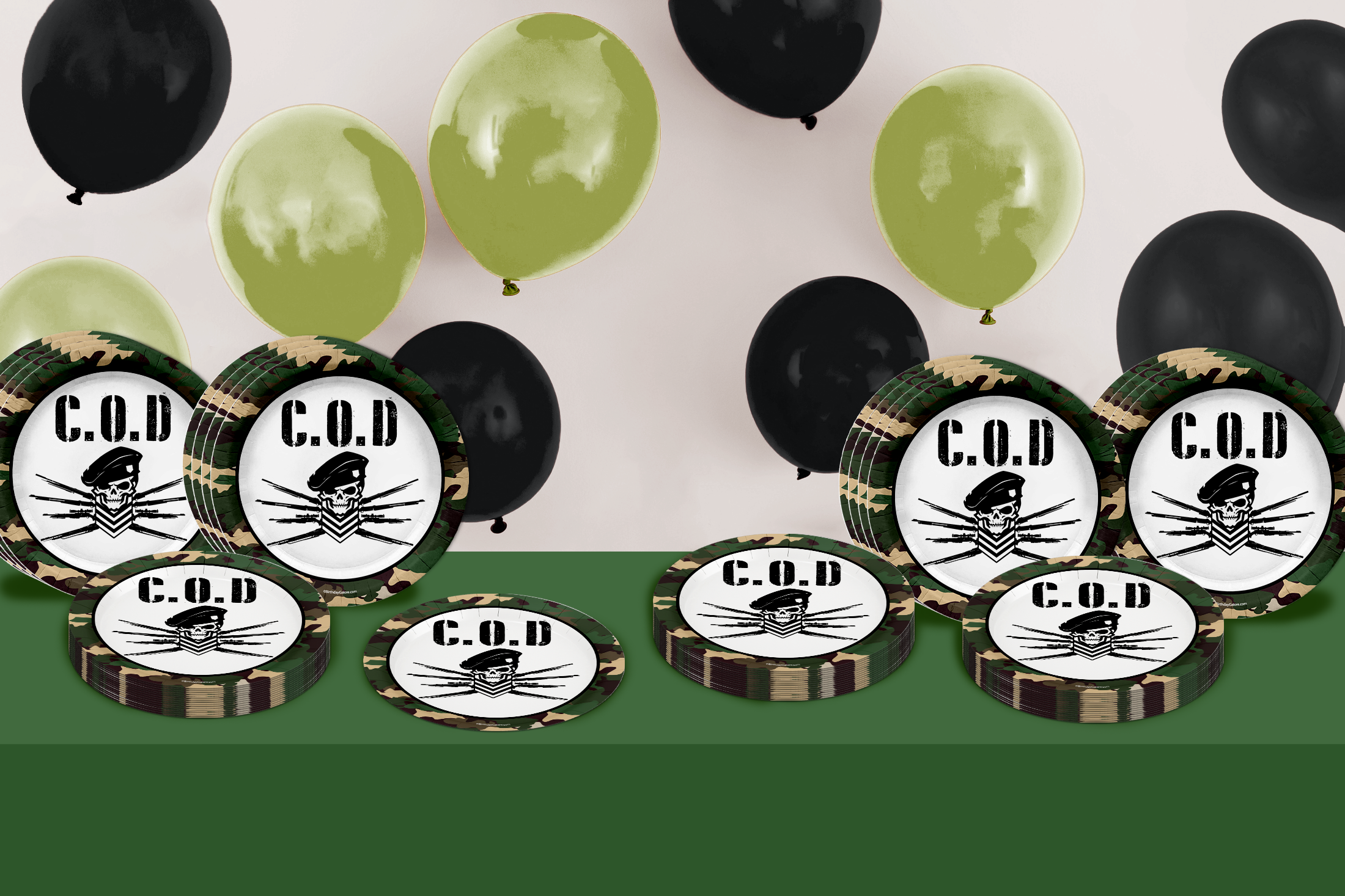 COD Call To Duty Military Game Birthday 9" Dinner Plates 32 Count