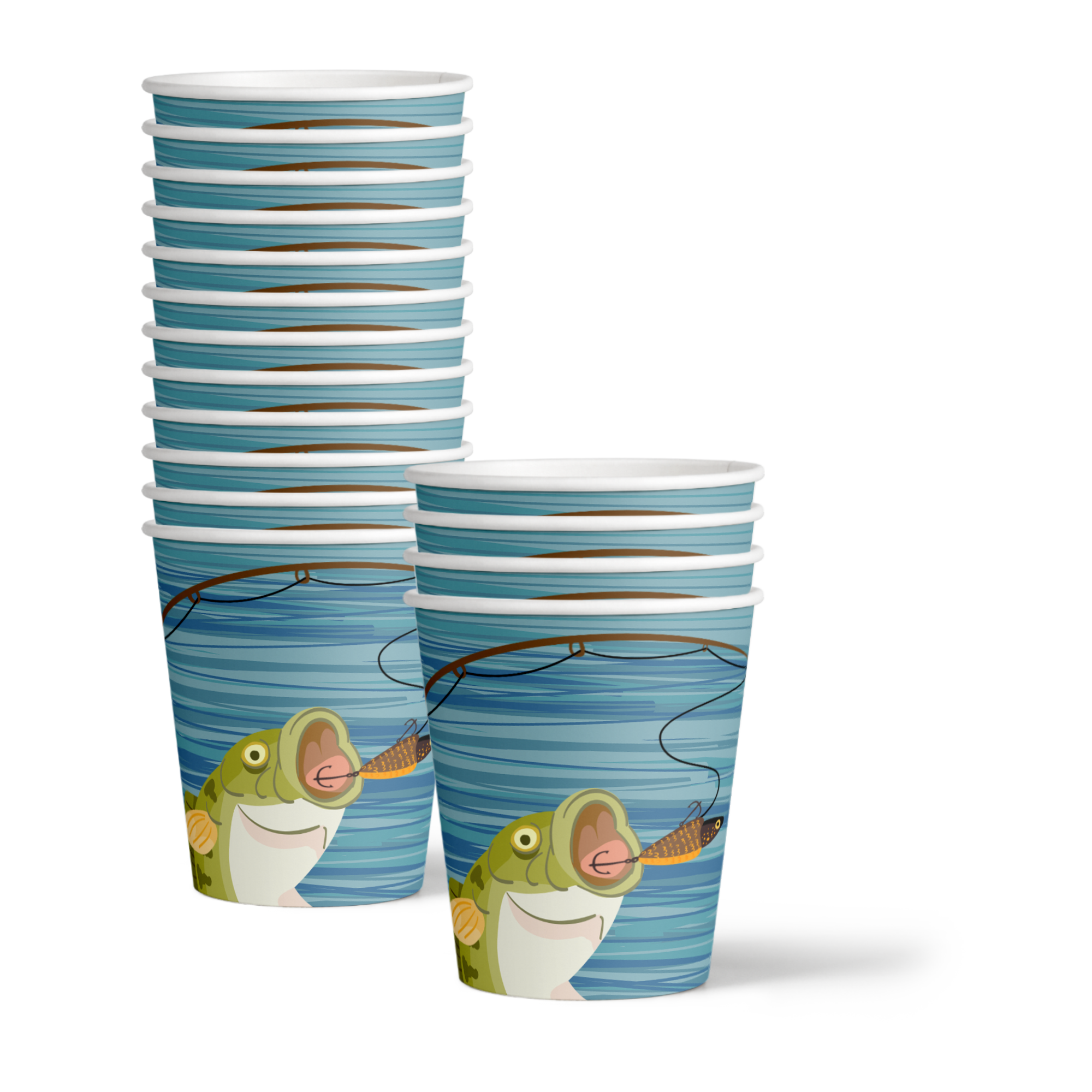 Little Fisherman Gone Fishing Party Supplies Tableware for 24
